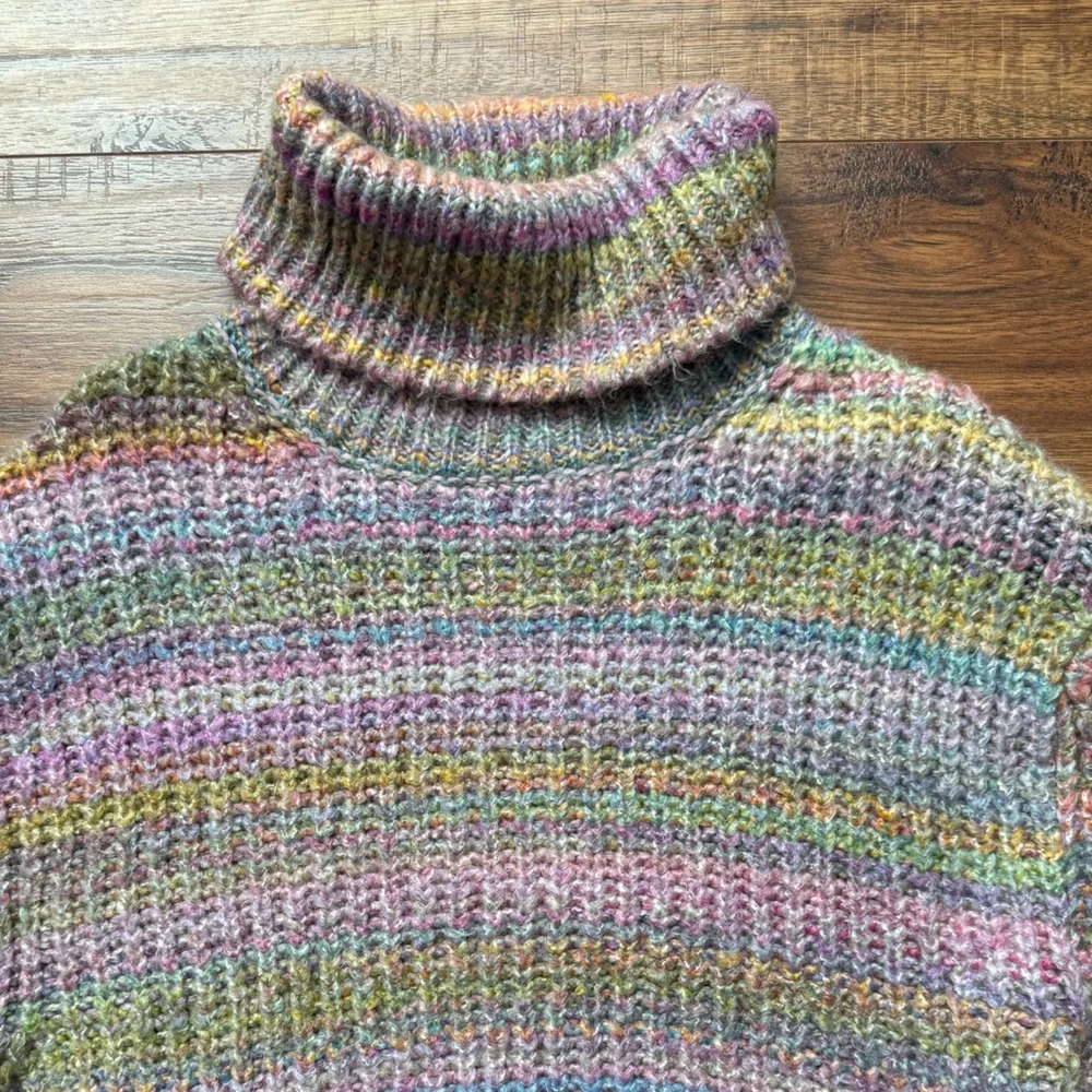 ASOS Topshop Women’s Knit Space Dye Rollneck Pullover Sweater Size 8-10 Medium